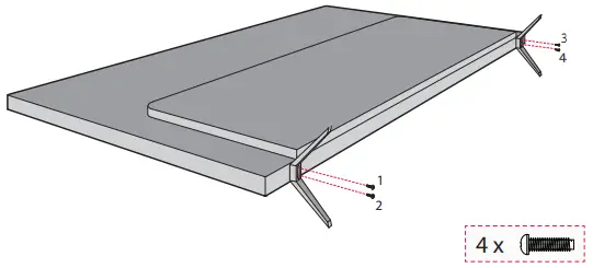 SHARP 32EA2K 32 Inch HD Ready TV - Fitting the stand 3