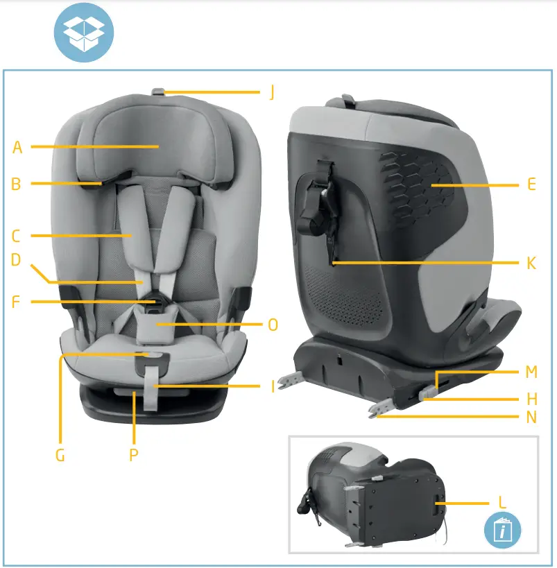 MAXI-COSI Titan Pro i-Size Premium Reclining Car Seat with Airprotect - Figure 1