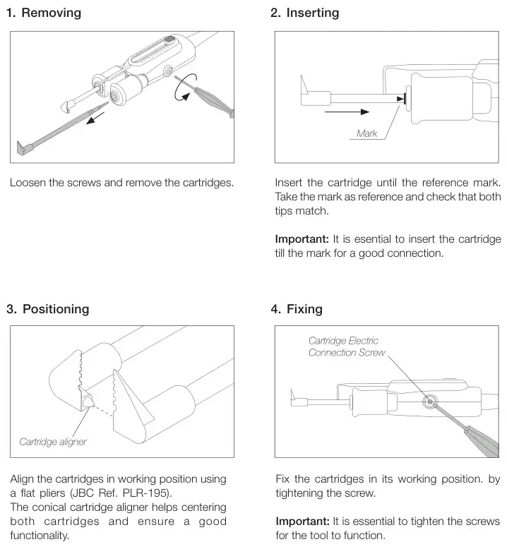 JBC WSB High-Temperature Wire Stripper Station - Changing Cartridges