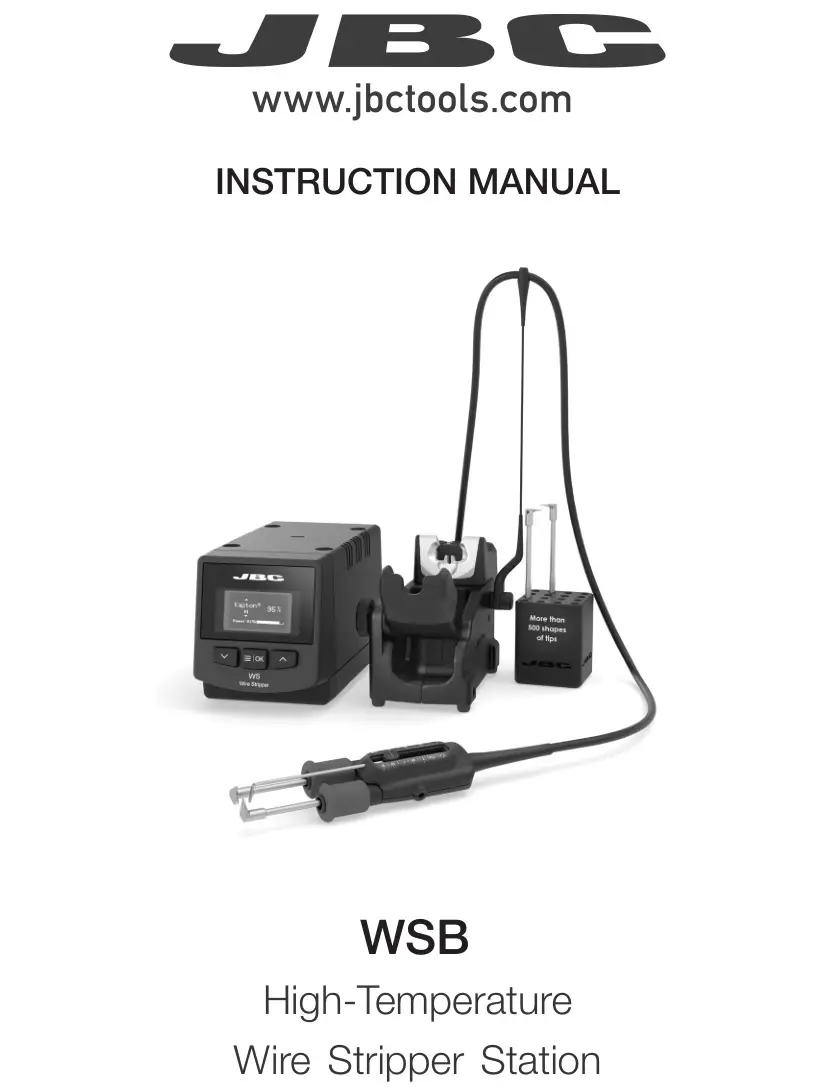 JBC WSB High-Temperature Wire Stripper Station Instruction Manual
