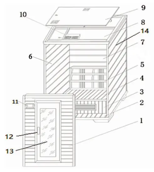 Hornbach SB10090 Infrared Sauna Malmö - diogram