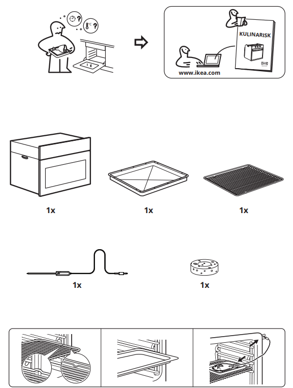 IKEA KULINARISK 304.168.23 Forced Air Oven with Steam Function - Fig