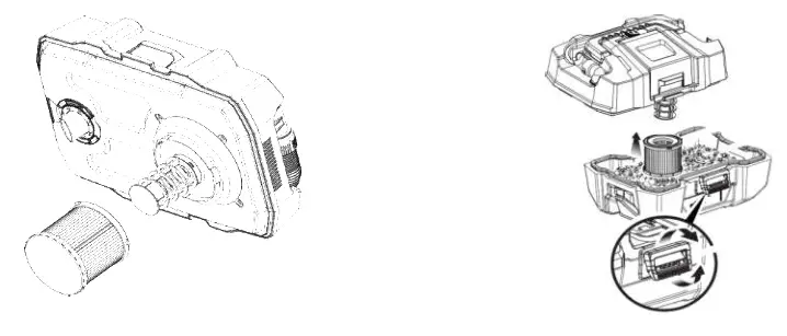 POWERSMART PS76167A Cordless Wet Dry HEPA Filter Multi Surface Handheld Vacuum - fig 6