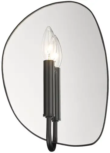 GOLDEN-LIGHTING-1142-1W-BLK-Tessa-1-Light-Matte-Wall-Sconce-product