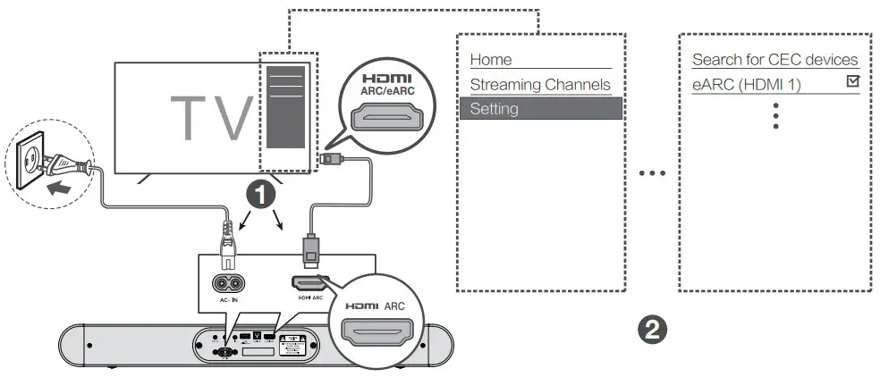 TCL S210W 2 1 Channel Sound Bar with Dolby Audio - Enable CEC function 2