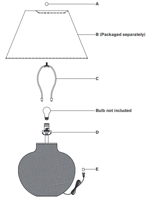 Visual Comfort Mf3001pwr-l Avedon Medium Table Lamp Instruction Manual