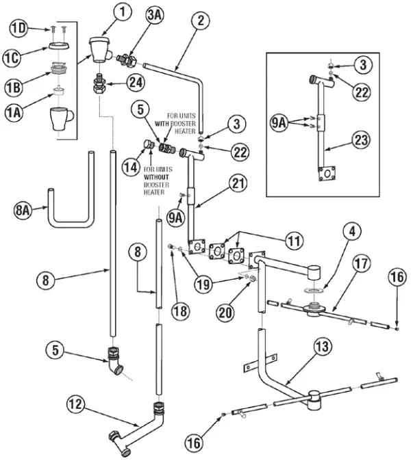 CMA DISHMACHINES CMA 180 Single Rack High Temperature - Final Rinse System