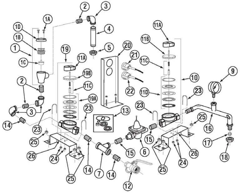 CMA DISHMACHINES CMA 180 Single Rack High Temperature - Plumbing System Assembly