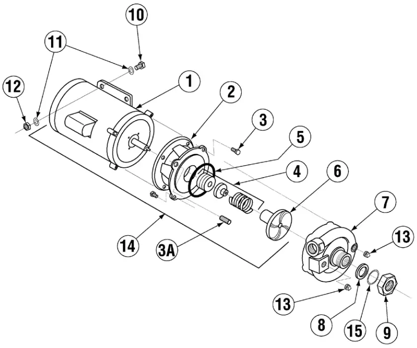 CMA DISHMACHINES CMA 180 Single Rack High Temperature - Pump System Assembly