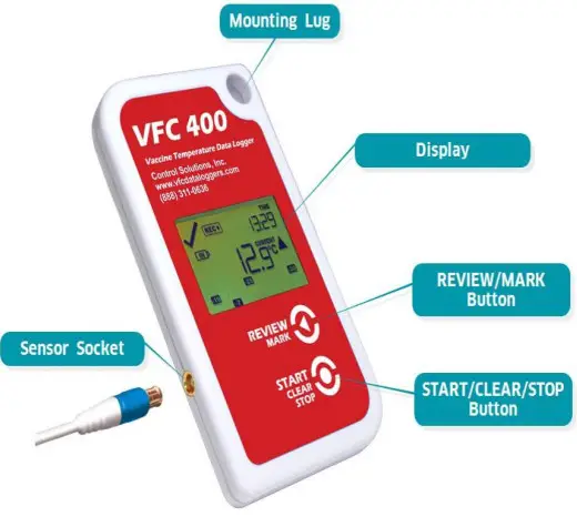 CONTROL SOLUTIONS VFC400 Vaccine Temperature Data Logger
