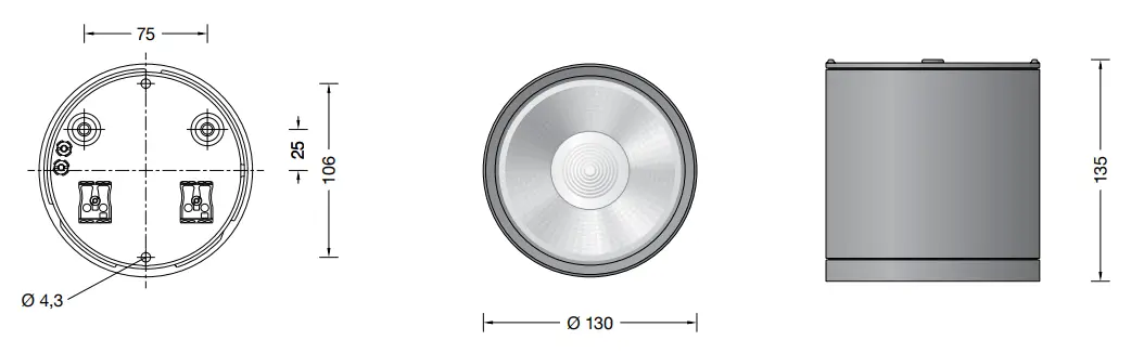 Bega 24410K3 Ceiling Mounted Downlight Plafonnier -