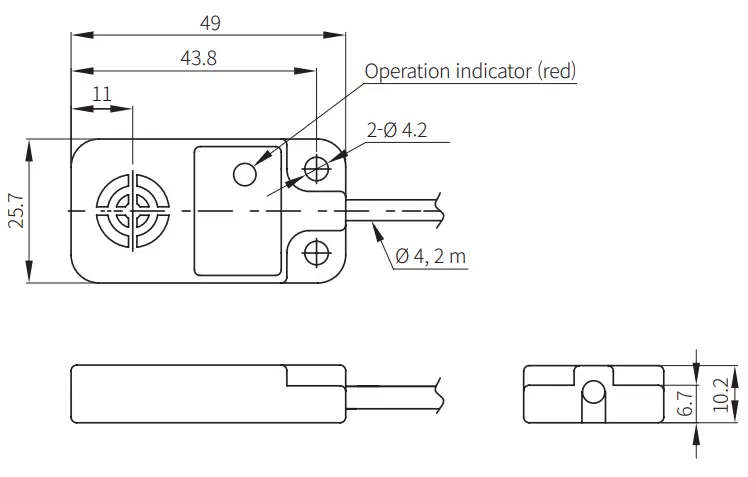 Autonics PFI Series DC 3 wire Rectangular Flat type Inductive Proximity Sensors - circuit