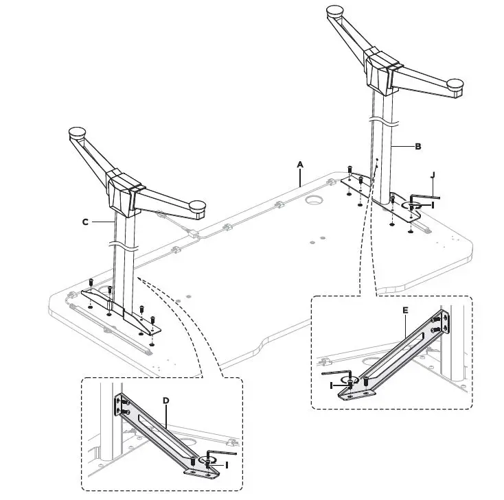 RAPTURE RPT-GDTCL200B Gaming Desk TEMPLE 200 User Manual-fig-2