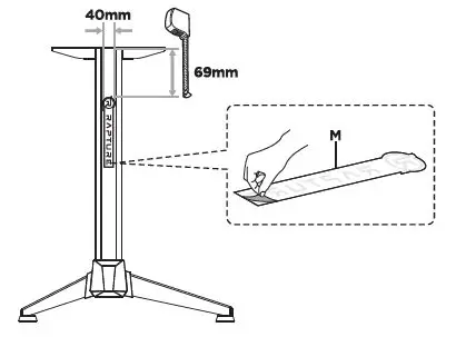 RAPTURE RPT-GDTCL200B Gaming Desk TEMPLE 200 User Manual-fig-5