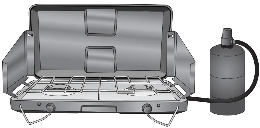 BRINKMANN 842-0200-0 Two Burner Propane Camp Stove