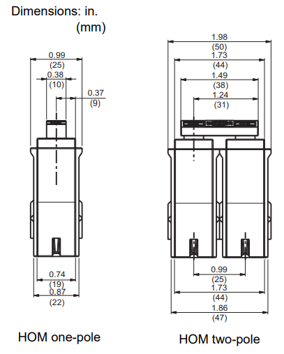 SQUARE D HOM230 Homeline Combination Service Entrance Devices - HOM Circuit