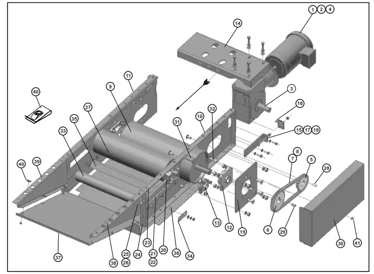 HYTROL RB Roller Bed Belt Conveyor - Center Drive1
