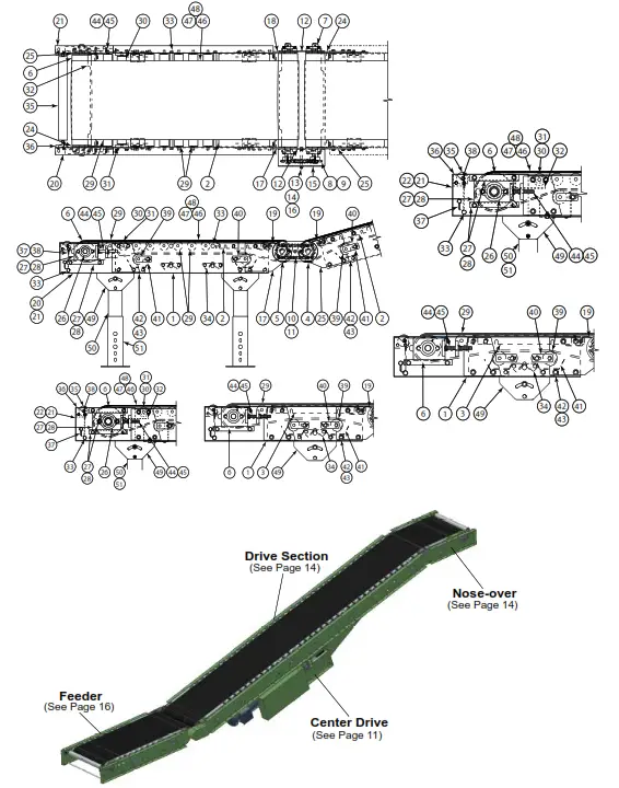 HYTROL RB Roller Bed Belt Conveyor - Parts Drawing2