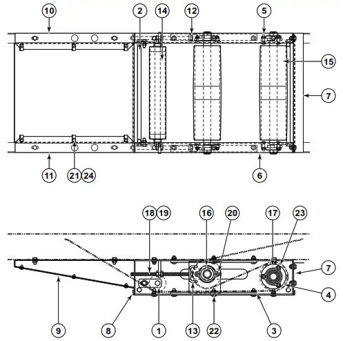 HYTROL RB Roller Bed Belt Conveyor - Take-Up Assembly