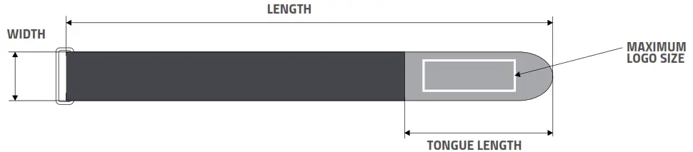 adam hall VR1616 Custom Cable Ties with Print - LENGTH