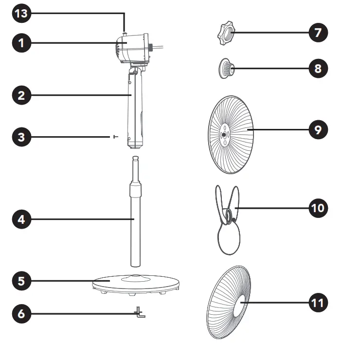 SIGURO SGRFNK350W Stand Fan