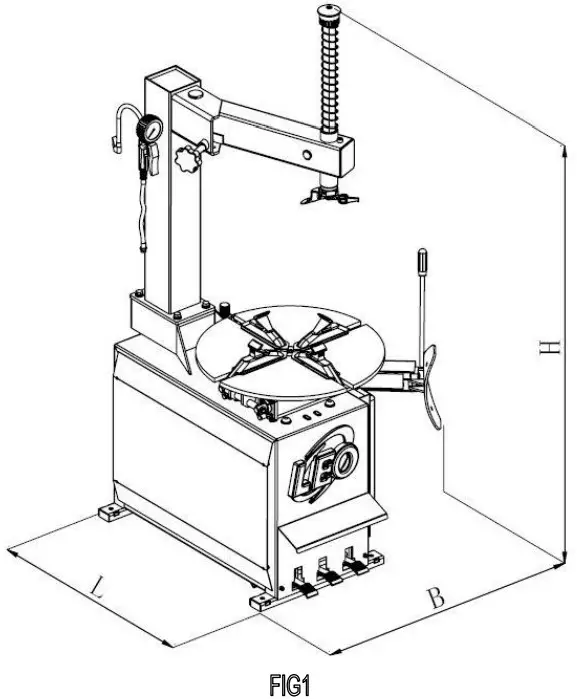 LEO L8001 10 Inch 21 Inch Swing Arm Tire Changers Industrial Ordinary Wheel Changer