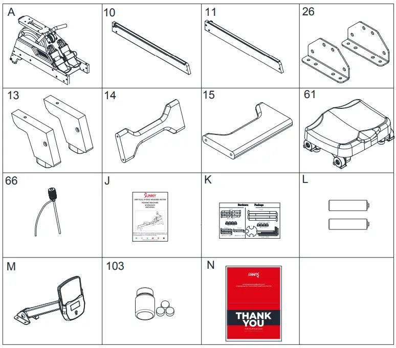 SUNNY-SF-RW522075-Vertical-Hydro-Wooden-Water-Rowing-Machine-fig-2