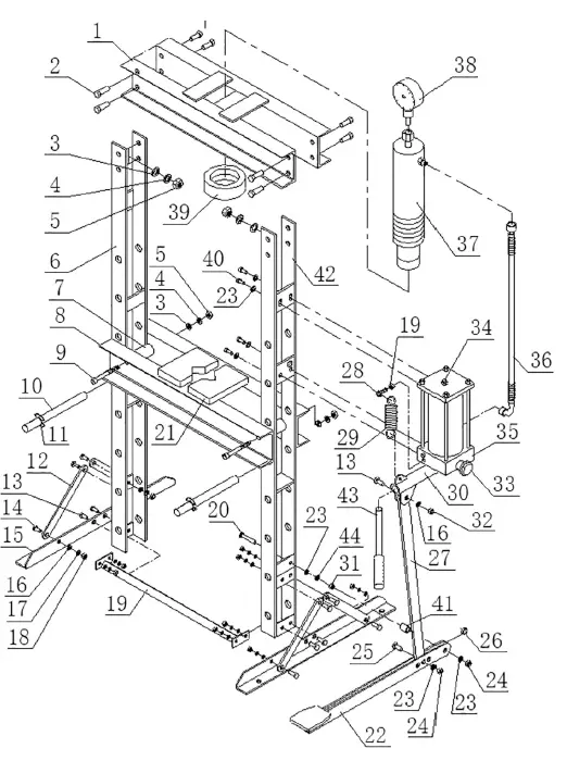PRINCESS-AUTO-9081563-Hydraulic-Shop-Press-FIG-1