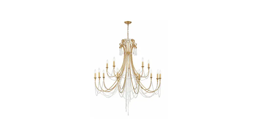 Crystorama Arc-1919-ga-cl-mwp Arcadia 15 Light Chandelier Instruction Manual