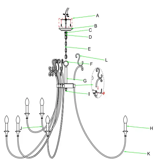 CRYSTORAMA ARC-1919-GA-CL-MWP Arcadia 15 Light Chandelier - fig 5