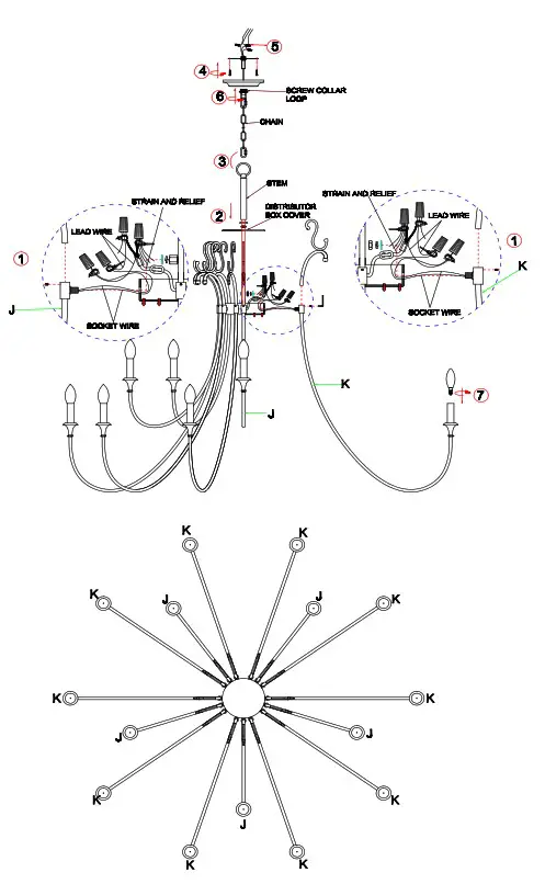 CRYSTORAMA ARC-1919-GA-CL-MWP Arcadia 15 Light Chandelier