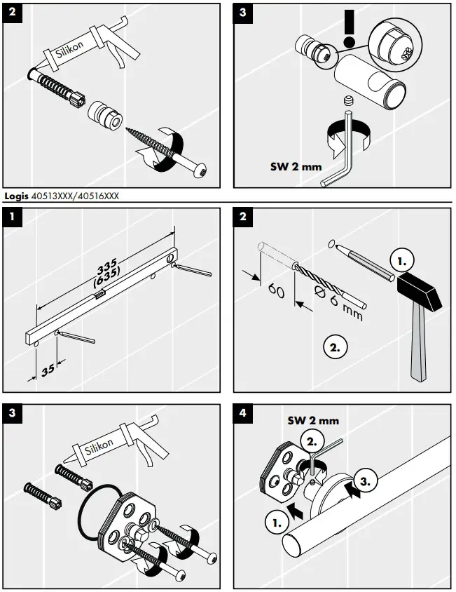 hansgrohe LOGIS E S Soap Dish, Glass, Chrome Holders - fig 4