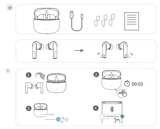 TCL Moveaudio Air True Wireless Earbuds - fig 1