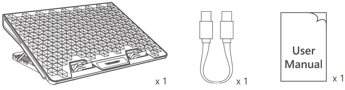 TECKNET TK CP005 Laptop Cooling Pad - Package Contents 1