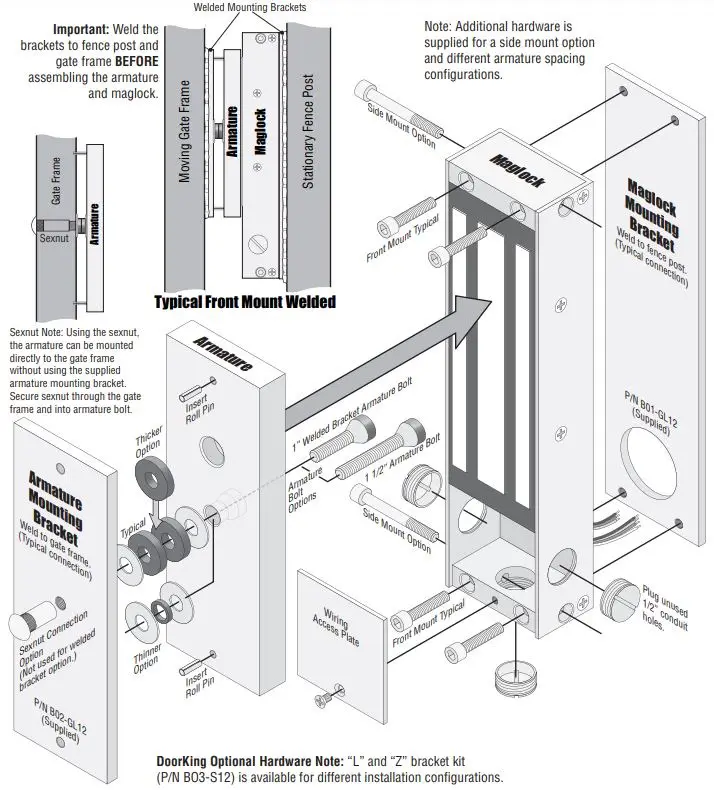 DKS-1216-080-1200-Lb-Magnetic-Gate-Lock-Kit-fig-1