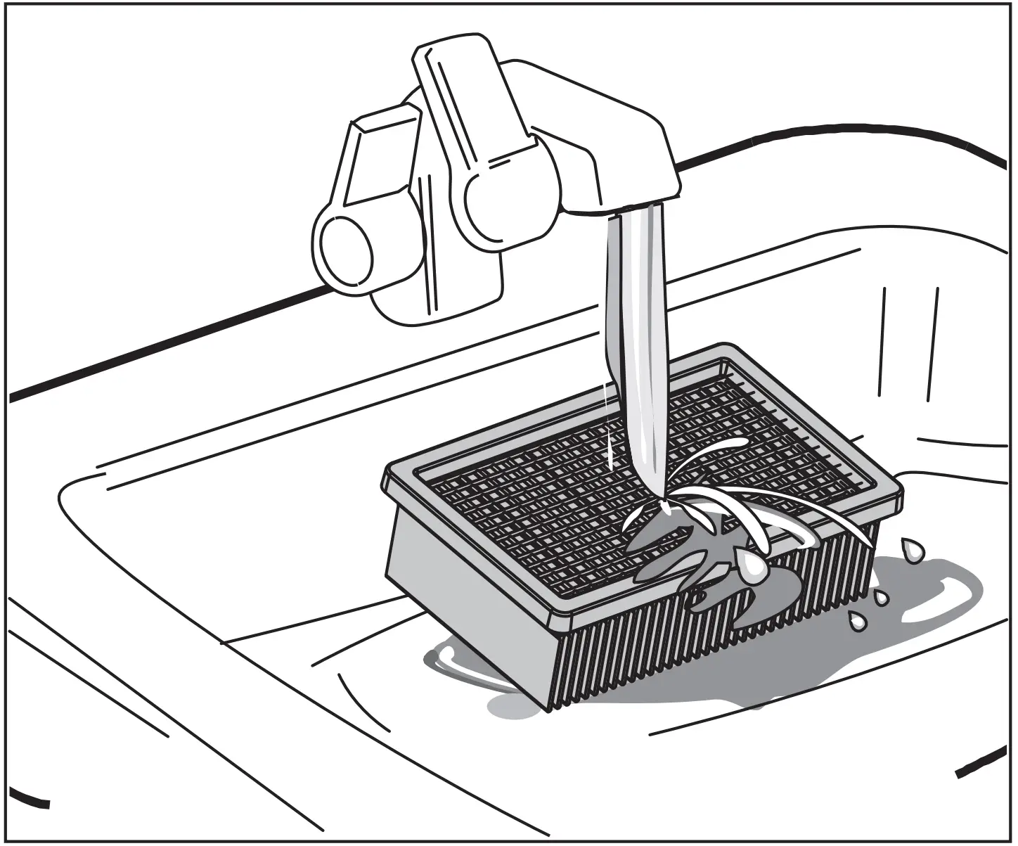 Clean flat fold filter