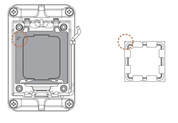 ASRock A620M HDV M 2 Motherboard - CPU socket cover