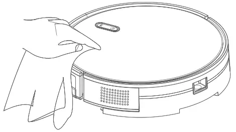 Cleaning The Top Side of The Vacuum Cleaner