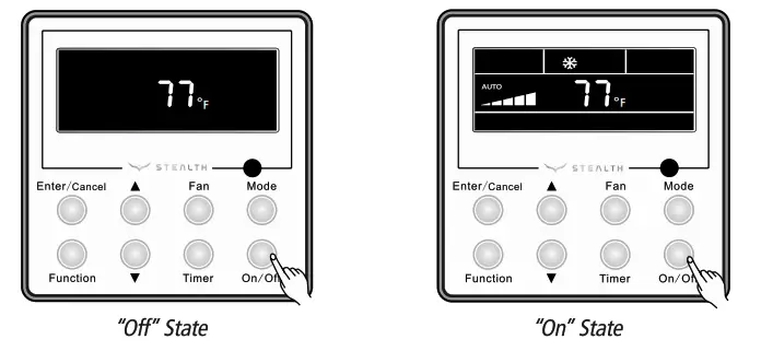 STEALTH SC-09FM-HP230 Floor Ceiling Air Conditioning and Heating System - BUTTON1