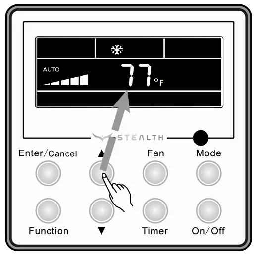 STEALTH SC-09FM-HP230 Floor Ceiling Air Conditioning and Heating System - SETTING1