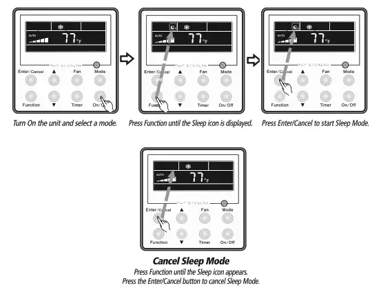 STEALTH SC-09FM-HP230 Floor Ceiling Air Conditioning and Heating System - SETTING4