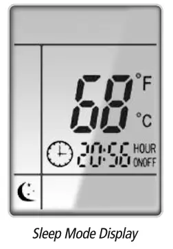 STEALTH SC-09FM-HP230 Floor Ceiling Air Conditioning and Heating System - Sleep Mode Display