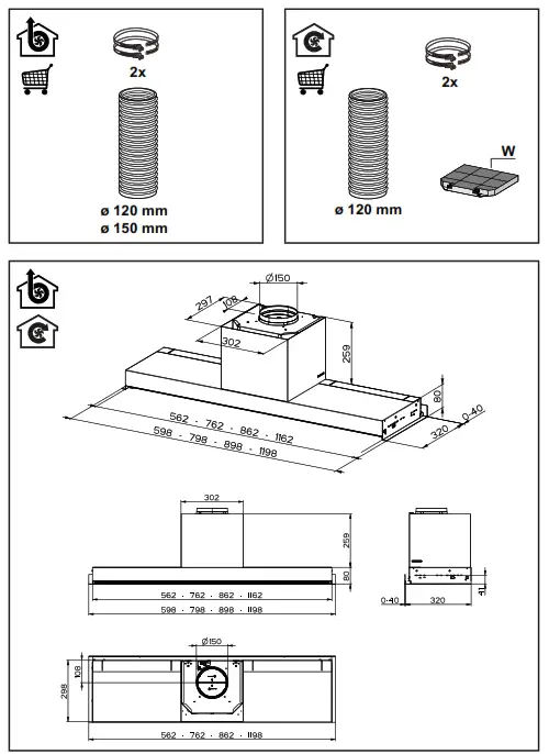 FRANKE FSAS A90 BK-XS Cooker Hoods - Figure3
