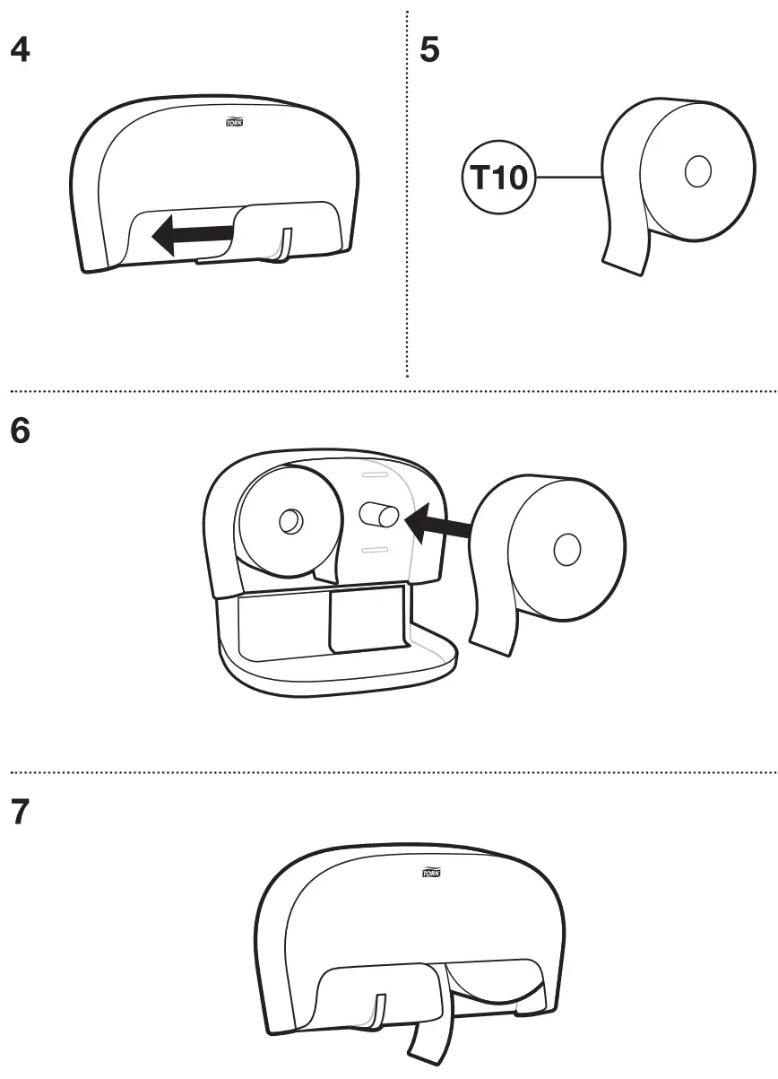 TORK T10 Side-By-Side Dispenser - tools 2