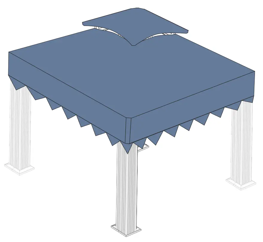 Outsunny 84C-421V00 2-Tier Patio Gazebo Canopy
