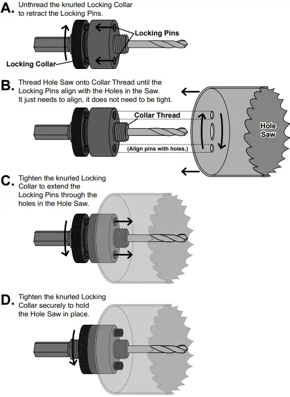 WARRIOR 57525 14 PC. BI-METAL Hole Saw Set-fig1