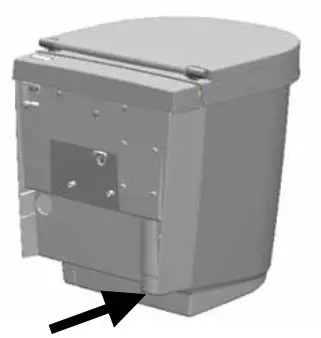 Tiny 1270 Toilet 1270 with Internal Urine Tank - outlet
