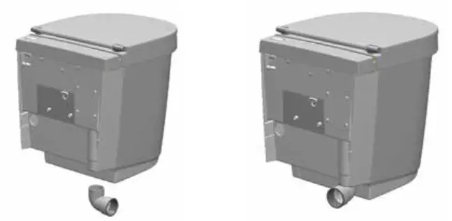 Tiny 1270 Toilet 1270 with Internal Urine Tank - pipes