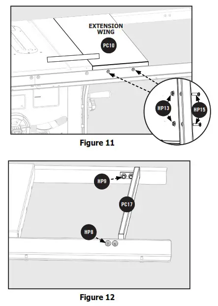 DELTA 36 725 T2 Contractor Table Saw  - Extension 1