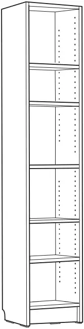 IKEA 40x30x202 BILLY Bookcase White A0